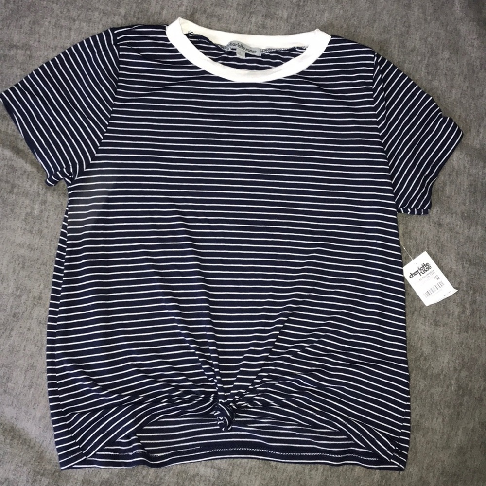charlotte russe knot front crop top